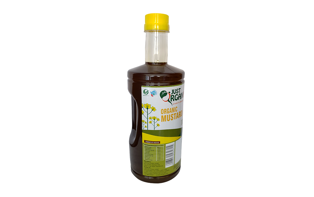 Just Organik Organic Mustard Oil    Plastic Bottle  1 litre
